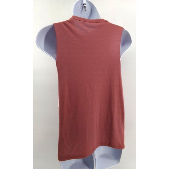 Agnes & Dora Women’s Shirt Medium V-neck Tank top Raw open tank Mauve SM - Picture 4 of 8